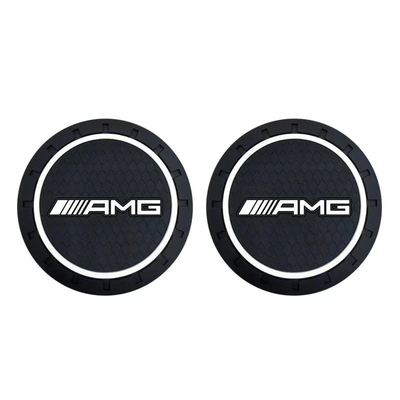 2pcs Silicone Car Branded Coaster