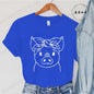 Cute Cartoon Pig Print Women's Summer T Shirt