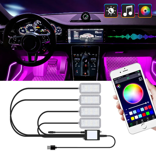 Car Led Interior Ambient Light Kit