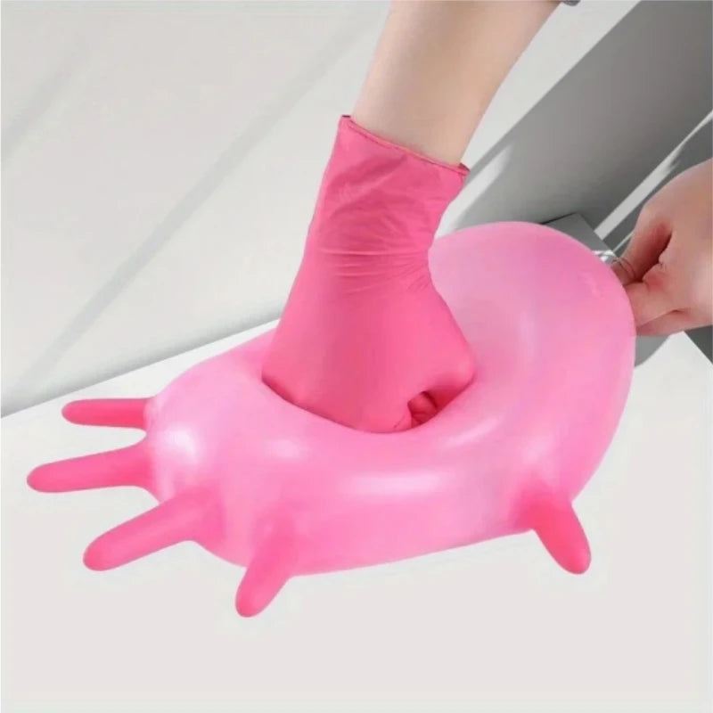 20/50/100PCS Pink Nitrile Gloves Disposable Gloves