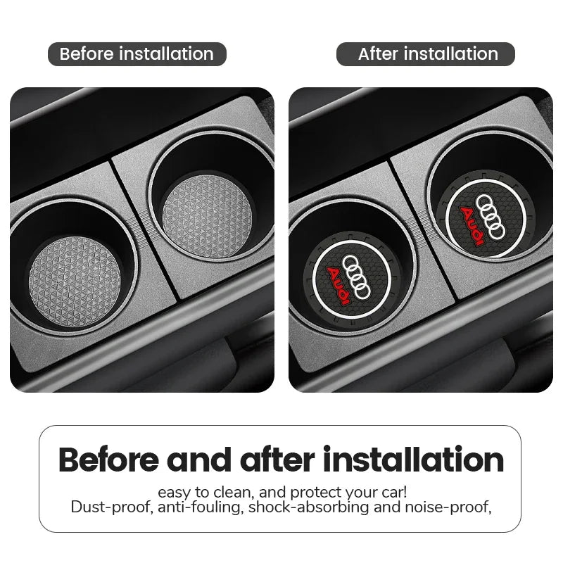Car Coaster Anti-slip Mat For Audi