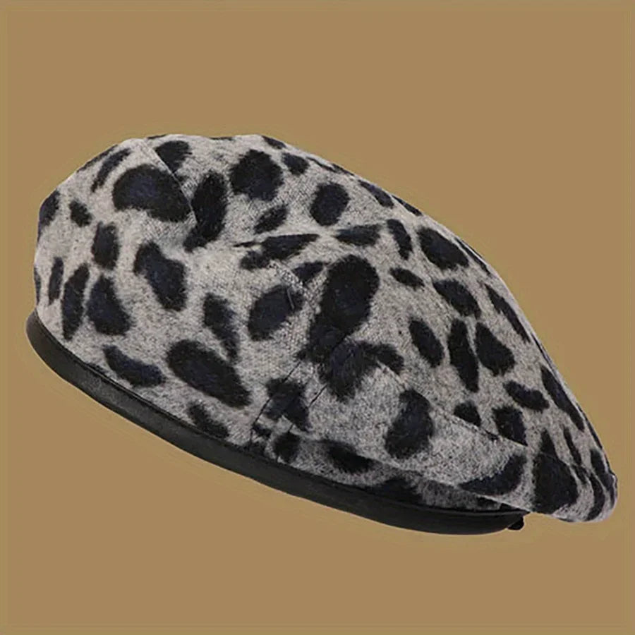 Leopard Print Retro Beret
