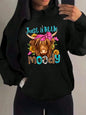 "Just A Little Moody" Highland Cow Print Hoodie