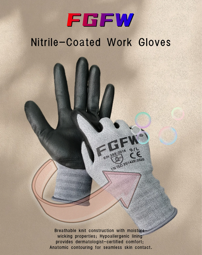 Nitrile Coated Work Gloves