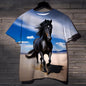 3D Horse Printed Designed T-Shirts