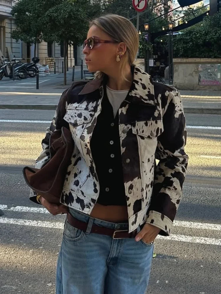 2025 Cow Printed Coats