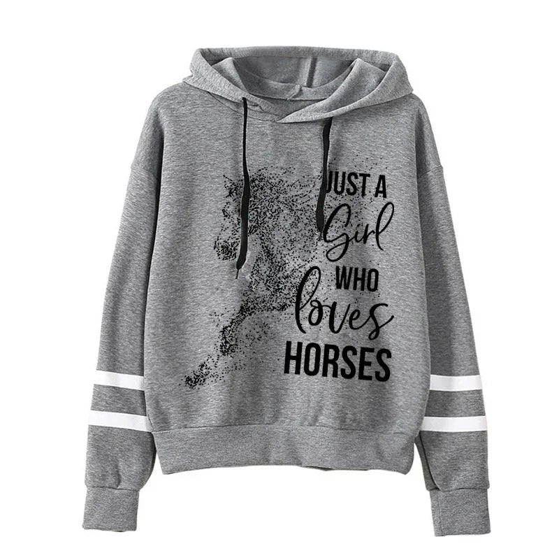 Just Loves Horses Hoodie