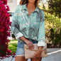 Women's 3D Horse Print Full-Body Long Sleeve Shirt