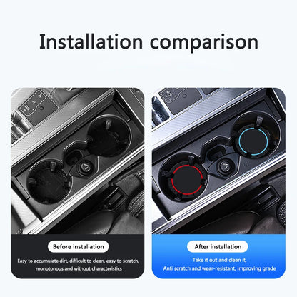 2pcs Car Coaster, Anti-slip Pad Accessories For Ford