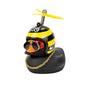 Yellow Duck Car Dashboard Decoration with Cool Glasses Propeller Helmet