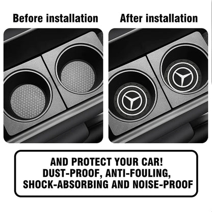 2pcs Silicone Car Branded Coaster