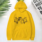 Three Horse Head Pattern Printed Hoodies