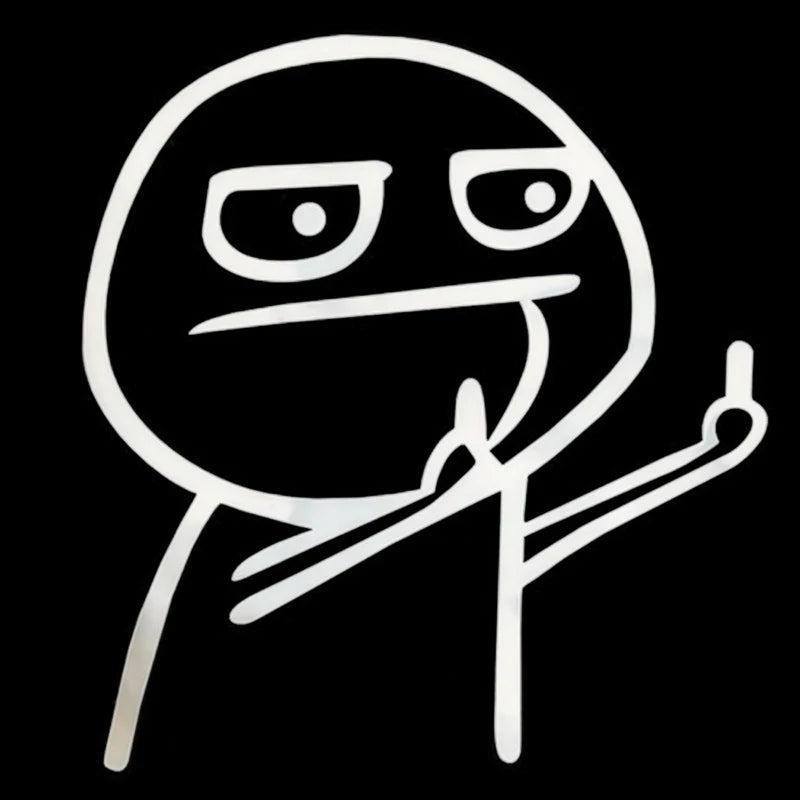 Middle Finger Styling Decals Car Sticker.