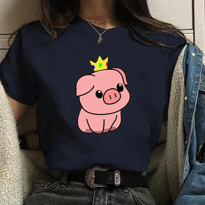 Lil King Pig Printed T-Shirt