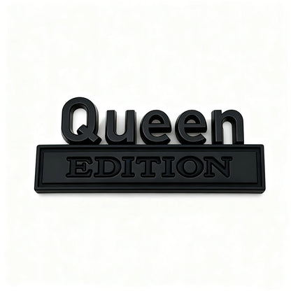 1/2PC QUEEN EDITION 3D Metal Chrome Car Styling Decals Sticker