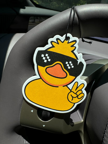 Funny and Cute Duck Wearing Sunglasses Style Car Air Freshener