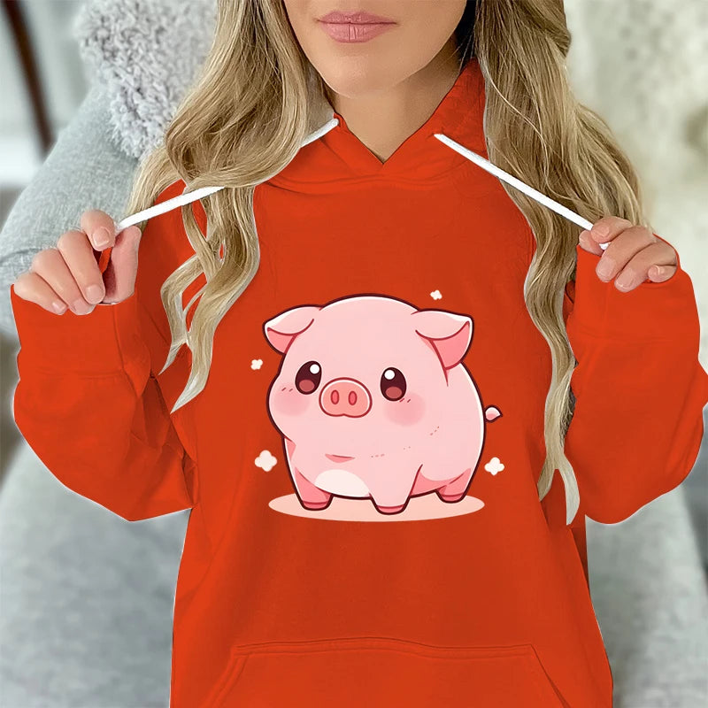 Women/Men Cartoon Pig Hoodie