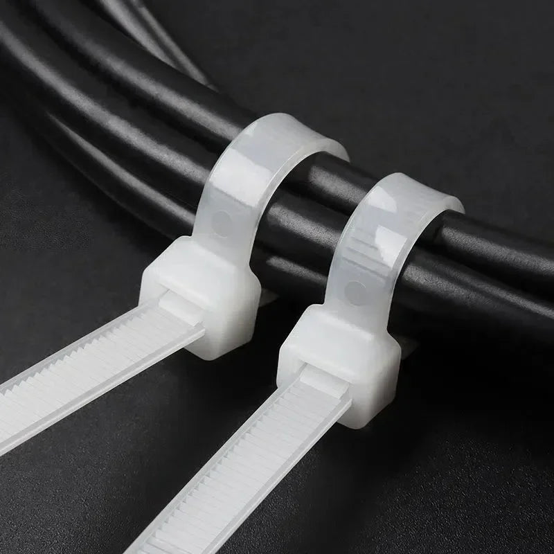 1000/100Pcs Nylon Cable Ties