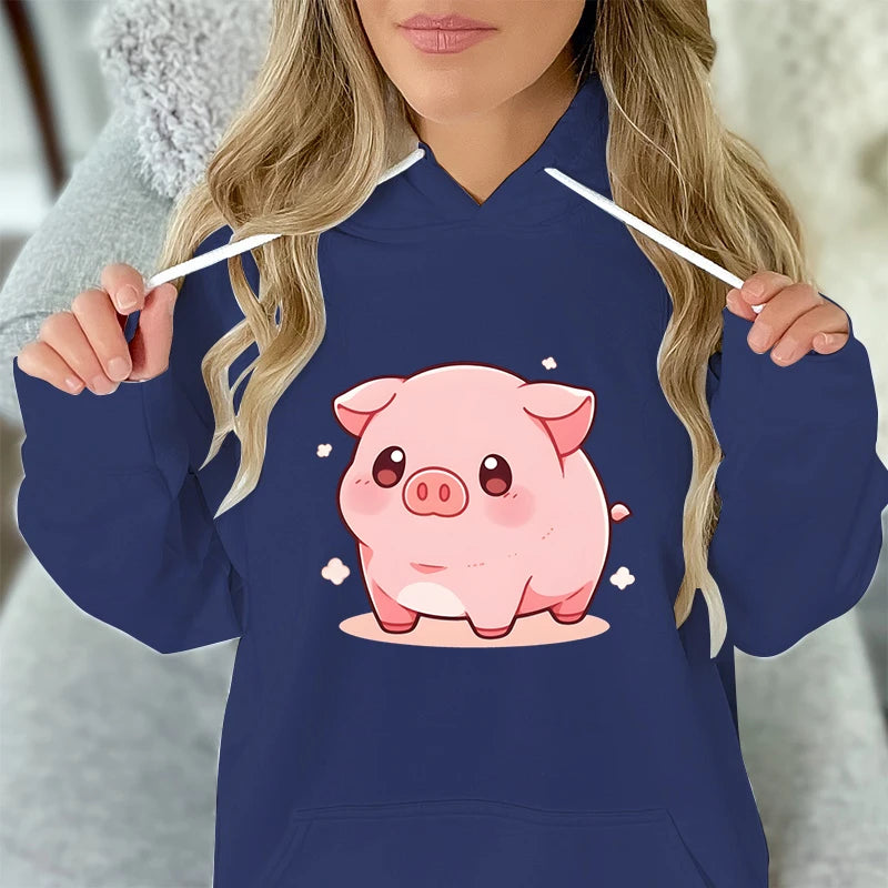 Women/Men Cartoon Pig Hoodie