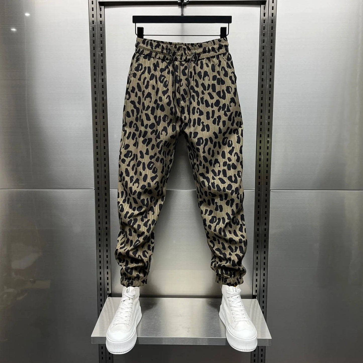 Leopard Print Casual Style American Fashion Trousers