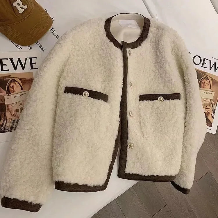 Original Tweed Style Lamb Wool Women's Jacket