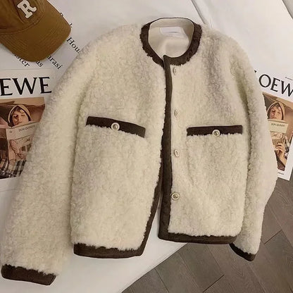 Original Tweed Style Lamb Wool Women's Jacket