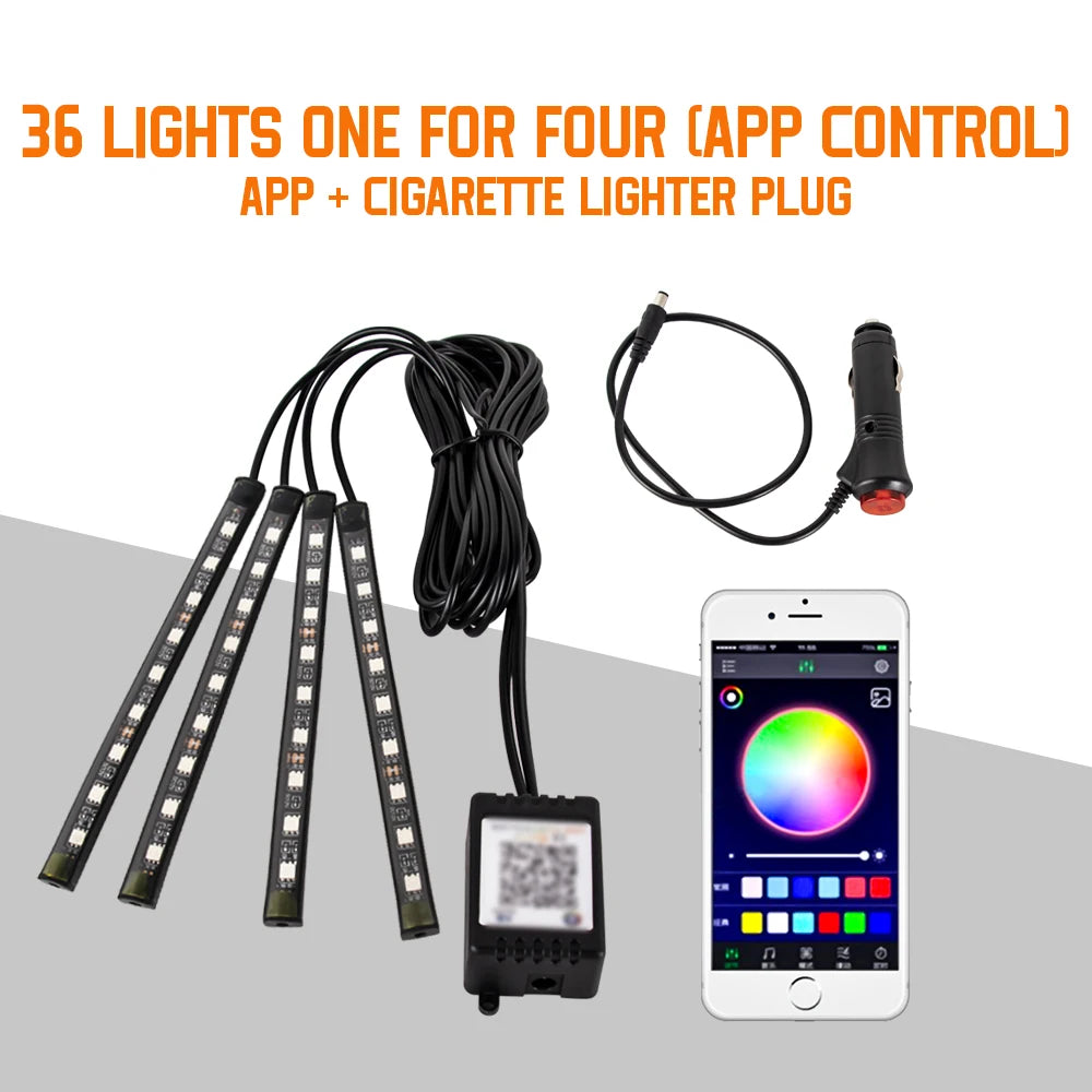 Neon LED Car Interior Foot lights