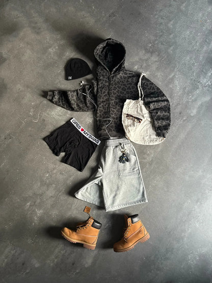 Retro Leopard Print Hooded