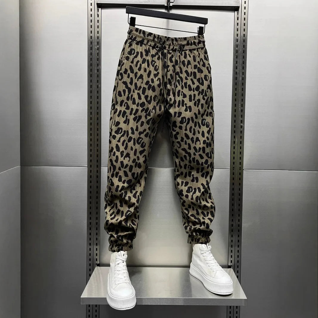 Trendy Leopard Print Casual Pants