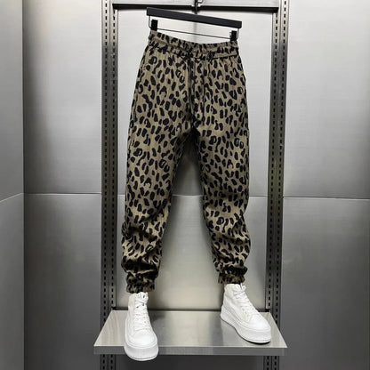 Trendy Leopard Print Casual Pants