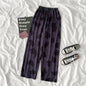 Summer Vintage Cow Print High Waist Trousers
