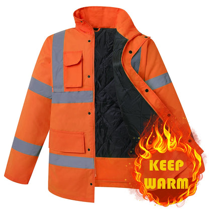 High Vis Winter Safety Parka Jacket