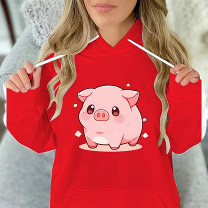 Women/Men Cartoon Pig Hoodie