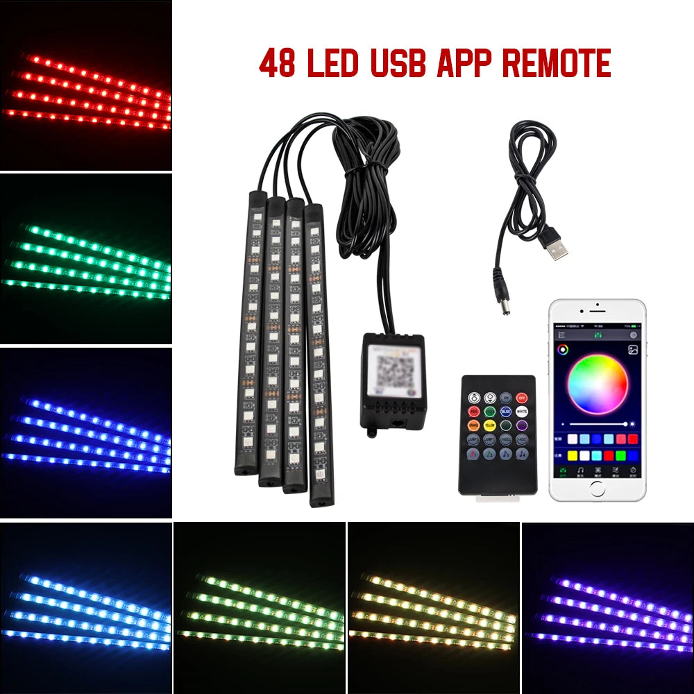 Neon LED Car Interior Foot lights