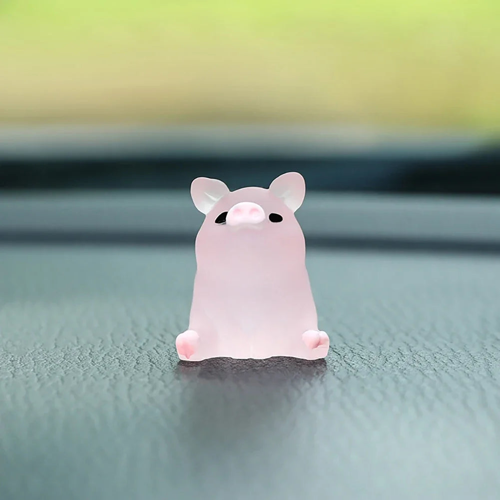 Car Center Console Resin Pink Pig Ornaments