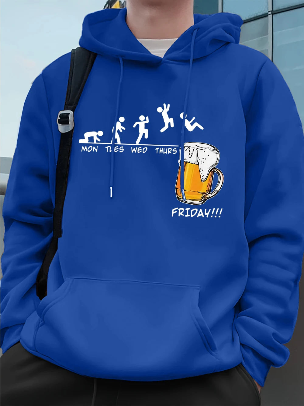 Friday Beer Lover Printed Hoodie