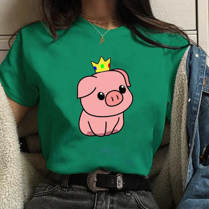 Lil King Pig Printed T-Shirt