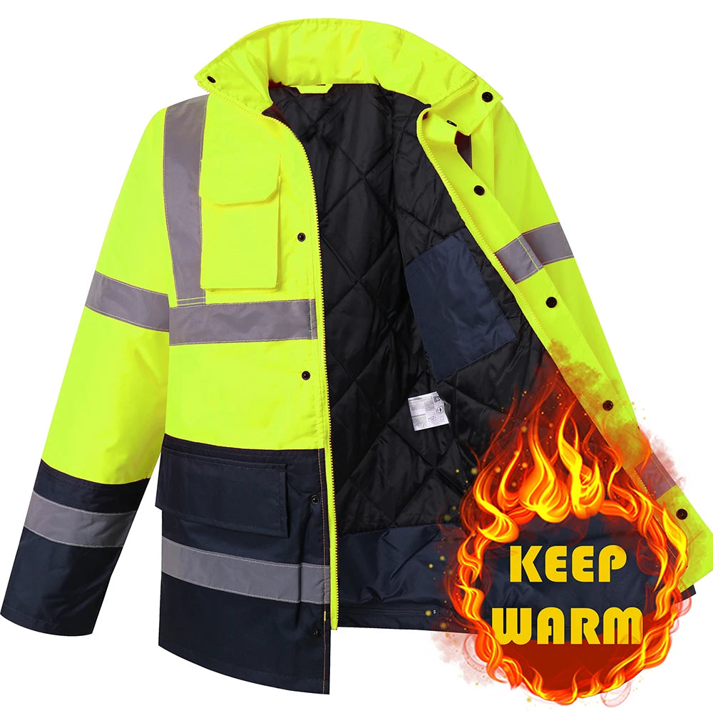 High Vis Winter Safety Parka Jacket