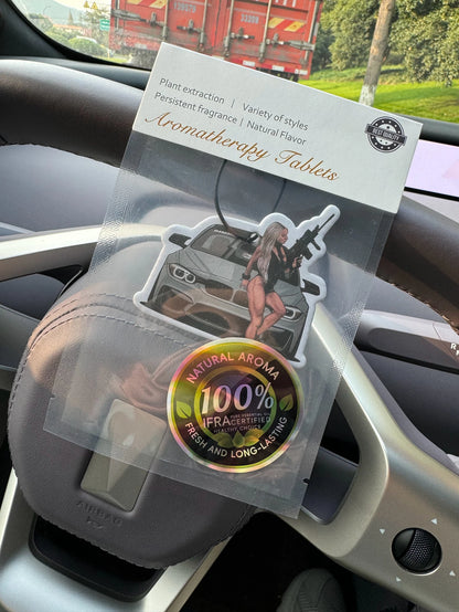 Gun Girl Design Rearview Mirror Decoration - Car Air Freshener