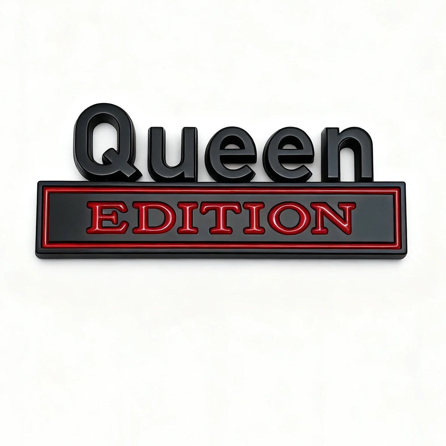 1/2PC QUEEN EDITION 3D Metal Chrome Car Styling Decals Sticker
