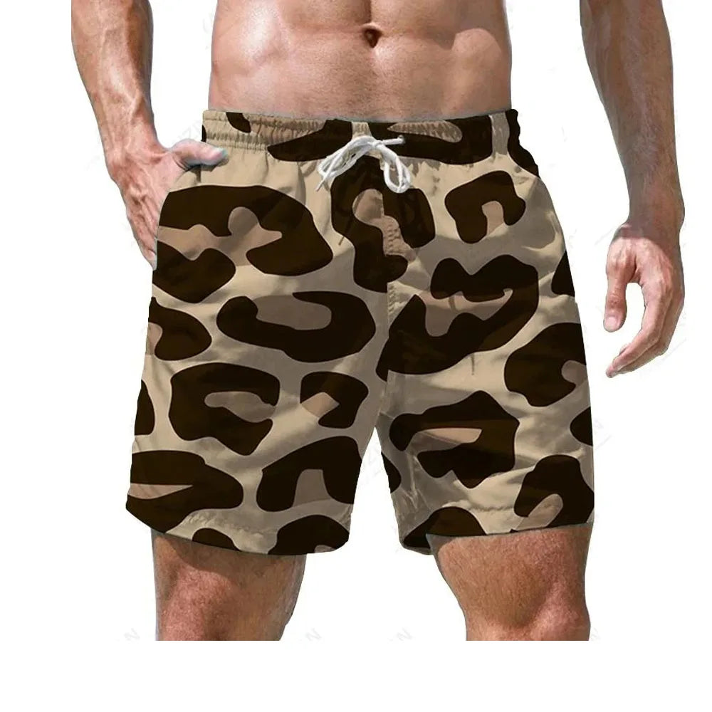Animal Print Men's Beach Shorts