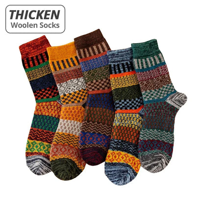 5 Pairs Deluxe Winter Men's Socks