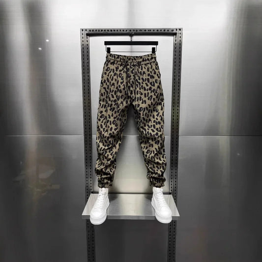 Trendy Leopard Print Casual Pants