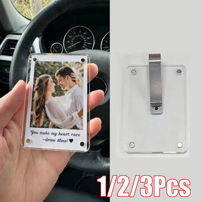 1/2/3Pcs Photo Frame For Car Visor & Fridge Magnet