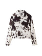 Casual Cow Print Lapel Jacket