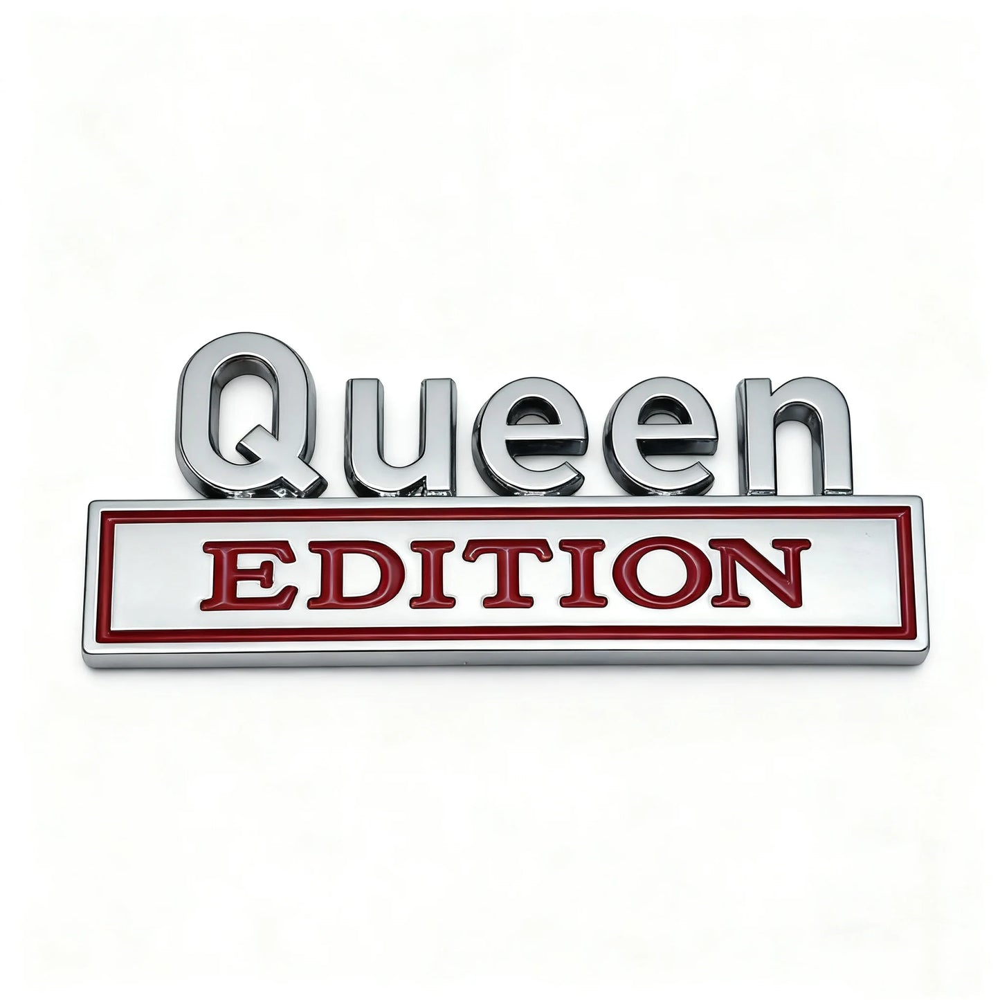 1/2PC QUEEN EDITION 3D Metal Chrome Car Styling Decals Sticker