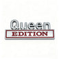 1/2PC QUEEN EDITION 3D Metal Chrome Car Styling Decals Sticker
