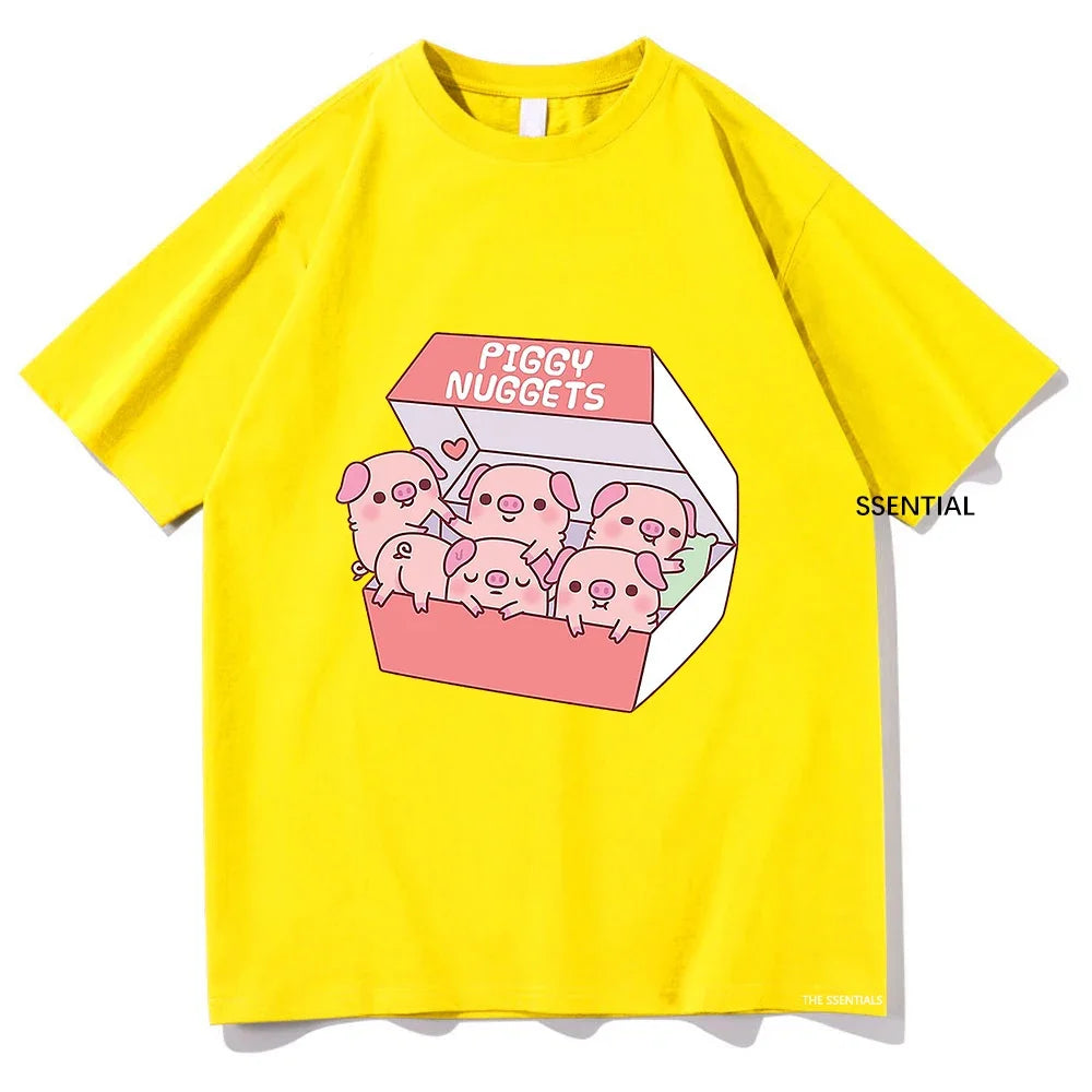 Cute Piggy Nuggets Funny T Shirts Men/Women
