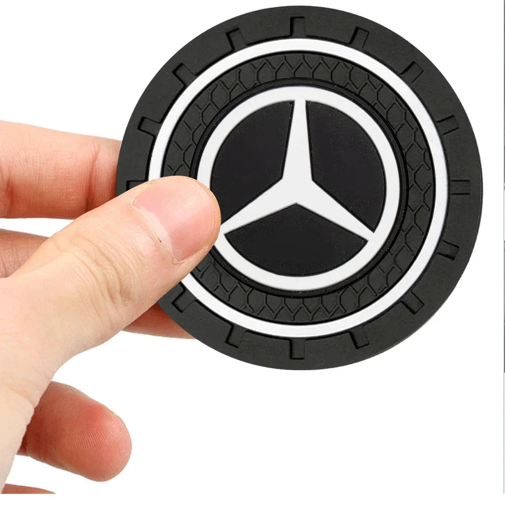 2pcs Silicone Car Branded Coaster