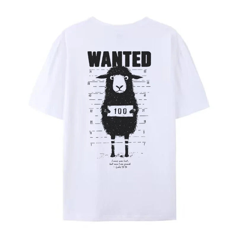"Wanted Sheep" Back Print T-Shirt